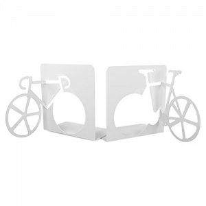 Mustard Buchstützen in Form eines Fahrrads - Weiß - Bikends