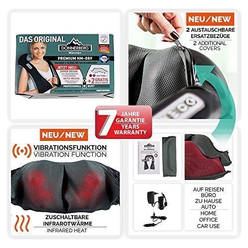 Nackenmassagegerät Das Original Donnerberg® Massagegerät mit Wärmefunktion | für Nacken, Rücke