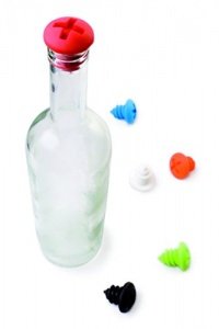 Ototo Flaschenverschlüsse Bottle Screws 2-er Set Kuststoff, schwarz / weiß