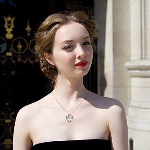 Pauline & Morgen "Ozean Herz" Damen Kette Kristall SWAROVSKI ELEMENTS Halskette Schmuck Geburtstagsg
