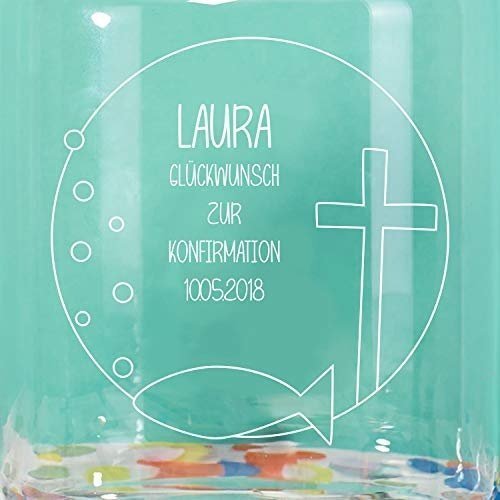 Personalisierbares Keksglas zur Konfirmation mit Gravur