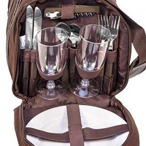 Picknick Tasche inkl. Geschirr für 4 Personen