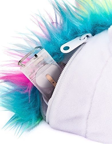 Poopsie Einhorn Hausschuhe mit LED Licht - weiß - Einheitsgroesse, EU 33- 39