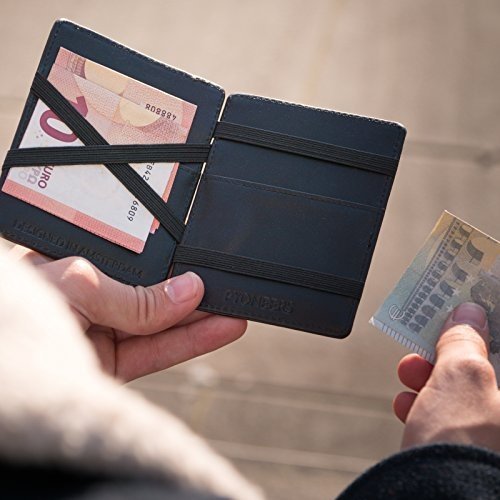 PYONEERS® Magic Wallet mit Münzfach und RFID Schutz - Das Original - kleine magische Geldbörse au