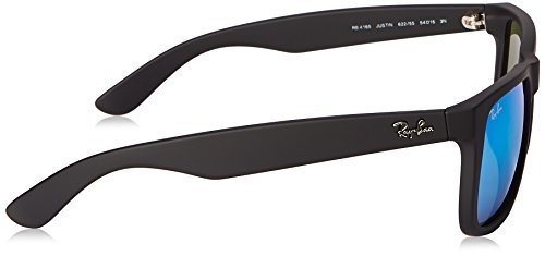 Ray-Ban 0RB4165 Justin Classic Sonnenbrille Large (Herstellergröße: 55), Schwarz (Gestell: Schwarz