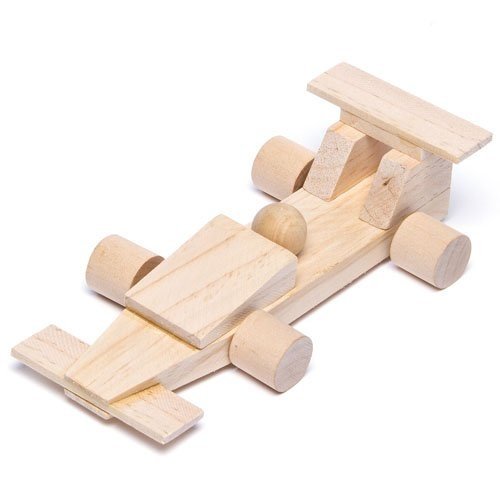 Rennwagen-Bastelsets aus Holz für Kinder Zum Basteln und Dekorieren als Geschenk Zum Vatertag (2 St