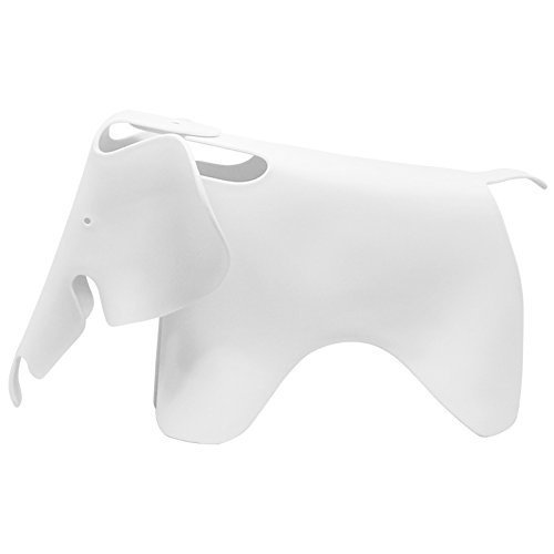 regalosmiguel Hocker Elefant DAMBY weiß (inspiriert von der Linie Eames)