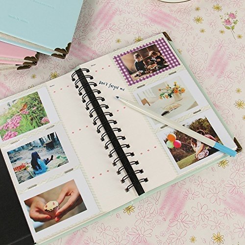 SAIKA 120 Taschen PU Leder Binder Spule Fotoalbum für 3-Zoll Fujifilm Instax Filme, Fuji Mini 8 8+ 