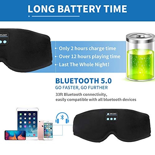 Schlafkopfhörer Bluetooth Schlafmaske
