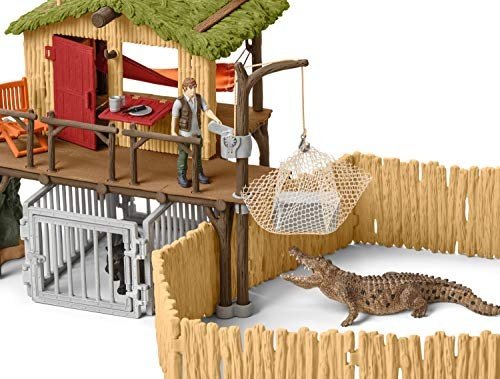 Schleich Dschungel Forschungsstation Croco