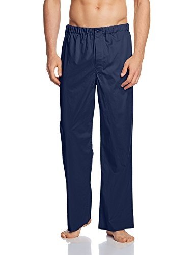 Seidensticker Herren Zweiteiliger Schlafanzug Pyjama lang, Gr. Large (Herstellergröße: 52), Blau (