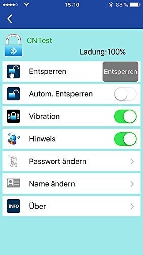 Semptec Urban Survival Technology Fahrradschloss: App-gesteuertes Kabelschloss, Bluetooth, Alarm fü