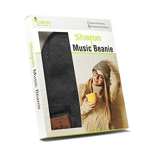 Sharon Music Headset Beanie | AirPods Bluetooth Mütze Grau Strickmütze | Mütze Musik Funkkopfhör