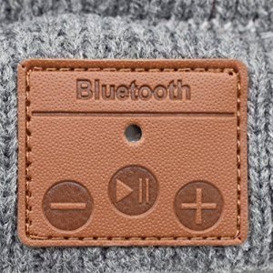 Sharon Music Headset Beanie | AirPods Bluetooth Mütze grau Strickmütze | Mütze Musik Funkkopfhör