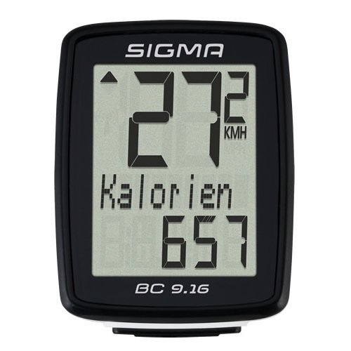 Sigma Sport Fahrrad Computer BC 9.16, 9 Funktionen, Maximalgeschwindigkeit, Kabelgebundener Fahrradt