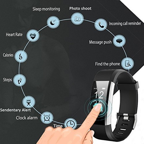 Smart Watch Wasserdichte IP67 Activity Tracker mit Pulsmesser - Fitness Tracker 0,96 "OLED-Bildschir
