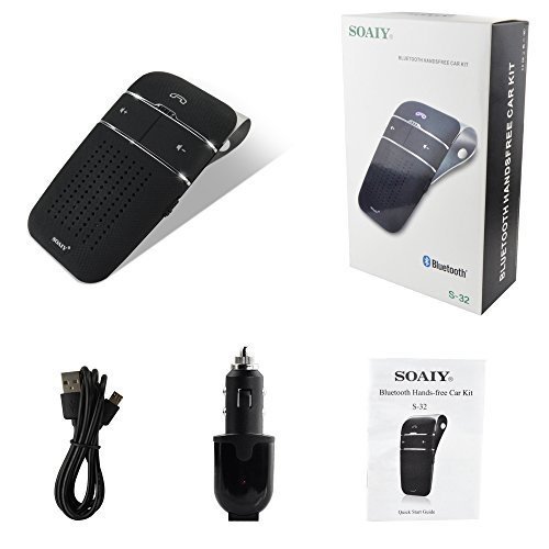 SOAIY® S32 Auto Kfz Bluetooth V4.0 Freisprecheinrichtung Freisprechanlage Car-Kit für Sonnenblende