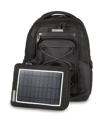Solarrucksack SunnyBAG Explorer Schwarz mit integriertem Solarladegerät, schwarz