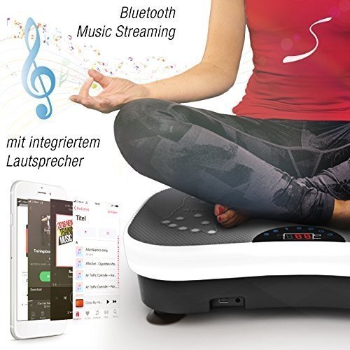 Sportstech Vibrationsplatte VP210 mit Bluetooth, Oszillationstechnologie für zu Hause, Magnet Fußr