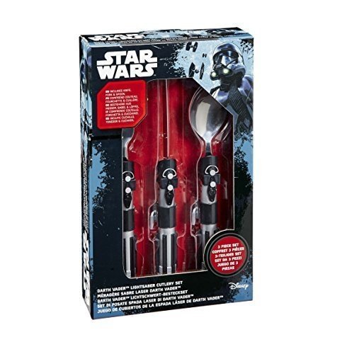 Star Wars "Darth Vader" Besteck-Set mit Lichtschwert-Griffen, schwarz