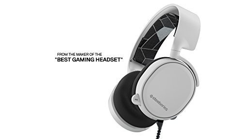 SteelSeries Arctis 3 Gaming Headset (7.1 Surround für PC, Mikrofon ClearCast) - Weiß