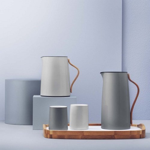 Stelton x-201 Emma Isolierkanne Tee 1 L, Kunststoff, Weiß, 17 x 14 x 19.5 cm