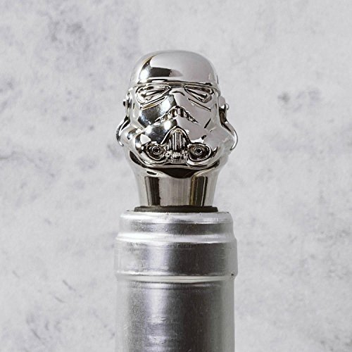 Stormtrooper Bottle Stopper Weinflaschenverschluss - silber, aus Edelstahl, in Geschenkbox.