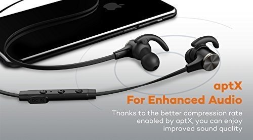 TaoTronics Bluetooth Kopfhörer 4.1 In Ear Kopfhörer magnetische Headset AptX IPX5 Wasserschutz Ste