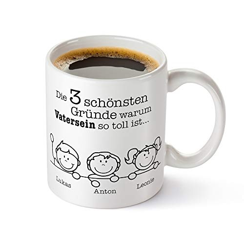 Tasse mit Aufdruck Gute Gründe fürs Vatersein