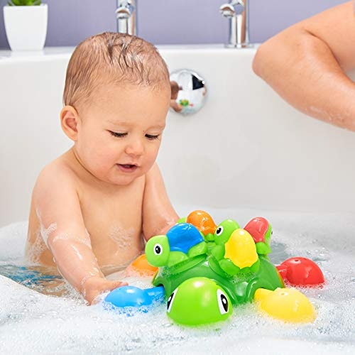 TOMY Schildkrötenfamilie, Bunter Bade- und Lernspaß für Badewanne