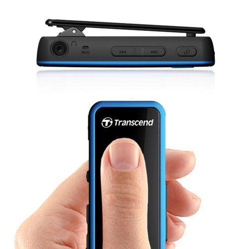Transcend TS8GMP350B Outdoor-Serie MP3-Player mit Fitness-Tracker, Radio, Mikrofon und Diktiergerät