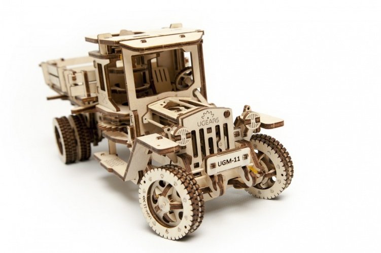 Ugears 70015 - Truck UGM 11 Lastwagen, 3D-Holzbausatz ohne Klebstoff