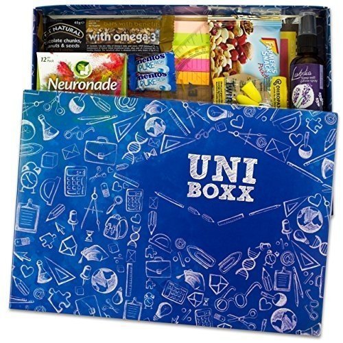 Uni-Boxx (13 Teile) Geschenk für Studenten zur Lernmotivation in Studium & Prüfungszeit – Gesche