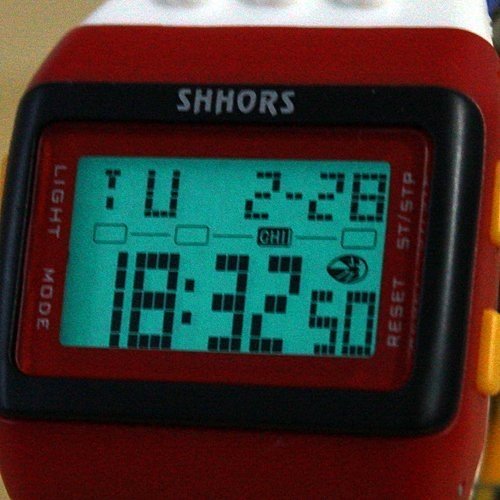 Unisex Regenbogen Lego Digital-Armbanduhr