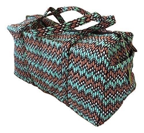 Vera Bradley Large Duffel, Damen Tote-Tasche mehrfarbig mehrfarbig L Sierra Stream with Black Interi