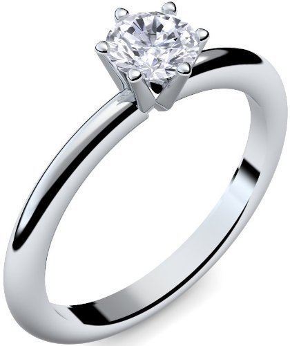 Verlobungsringe Silber 925 Damen-Ring von AMOONIC mit SWAROVSKI Zirkonia Ringe Silberring Zirkonia S