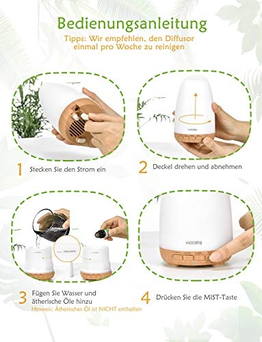 VicTsing 150ml Aroma Diffuser für ätherische öle