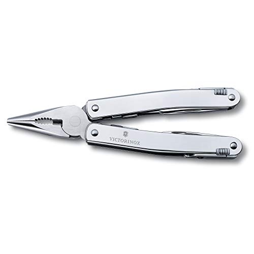 Victorinox Multifunktionswerkzeug Swiss Tool Spirit X (26 Funktionen, Etui, Festellklinge) silber