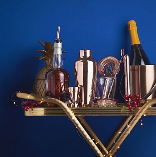 VonShef Premium Kupfer Pariser Cocktailshaker Set in Geschenkbox mit Rezepten & Zubehör