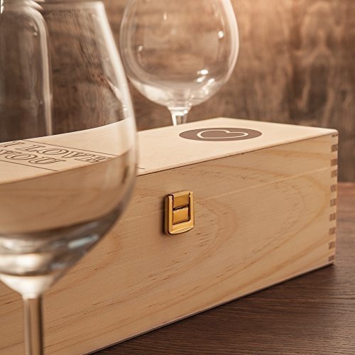 Weinbox aus Holz mit Gravur – I Love You – Personalisiert mit Namen – Weinkiste als Geschenkid