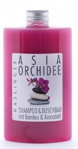 Wellness Geschenkset " Asia Orchidee " 7 tlg., Asia Orchidee Duschbad und Shampoo, Bodylotion, Natur