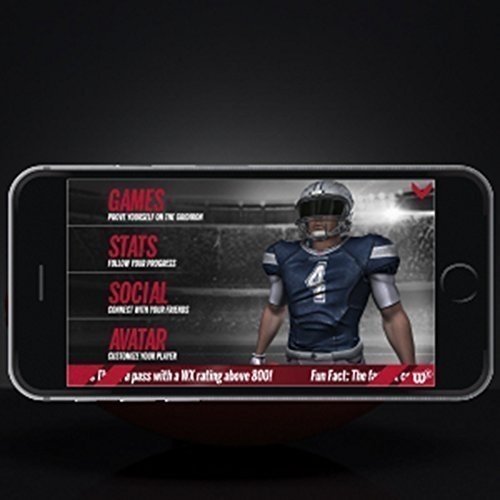 Wilson Herren-American Football mit Sensor zur Trainingsaufzeichnung per App, braun, Wilson X Connec