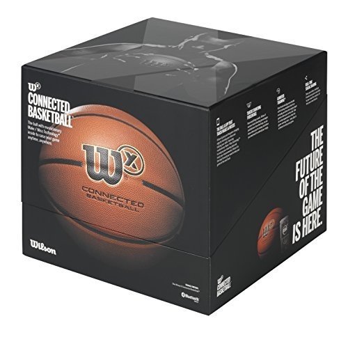 Wilson Herren-Basketball mit Sensor zur Trainingsaufzeichnung per App, braun, 4 Spielmodi, Wilson X 
