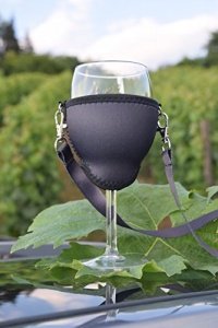 WineHolder - Weinglas-Halter für den Hals, Weinglashalterung inkl. Halstrageband
