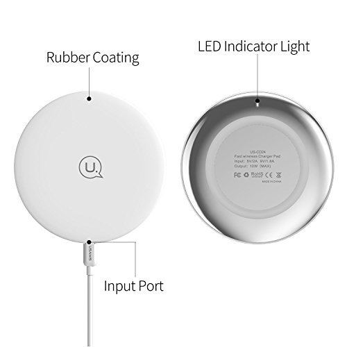 Wireless Charger Usams Qi Induktions Ladegerät Induktive Ladestation Fast dünn Charging für iPhon