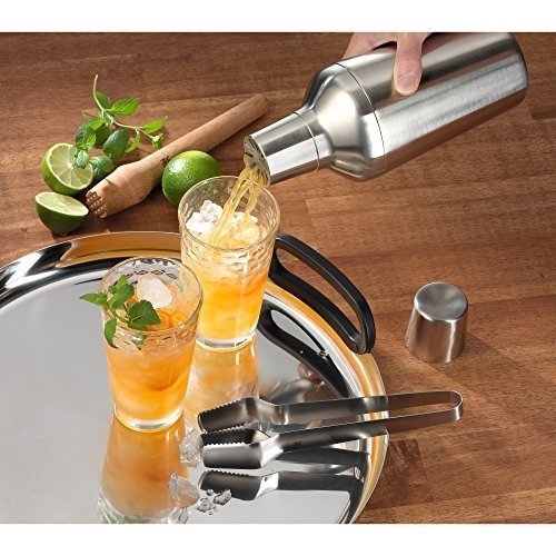 WMF Matroschka Cocktail Set 5-teilig  Bar-Set mit Shaker 700ml, Barmaß,  Cocktail Sieb, Eiszange un