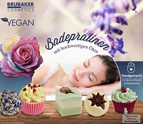 6er Set BRUBAKER Cosmetics Badepralinen "Blossom & Hearts" handgemacht und vegan