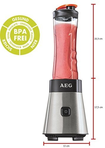 AEG PerfectMix SB 2400 Mini Mixer / Smoothiemaker mit 0,4 PS-Power-Motor (bis zu 23.000 U/min, 4 Ede