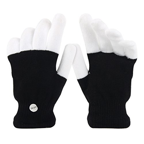 Aomeiqi leuchtende Handschuhe, LED blinkende bunte Finger Gloves, Coole Spielzeuge Handschuhe mit LE