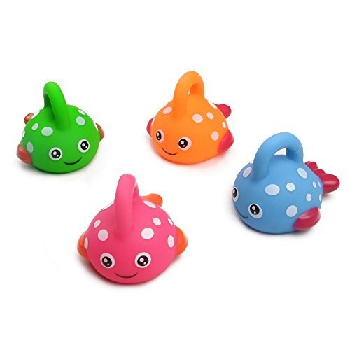 Baby Badespaß Badewannenspielzeug Wasserspiel Angeln Baden Spielzeug mit 4 Fische für Kinder